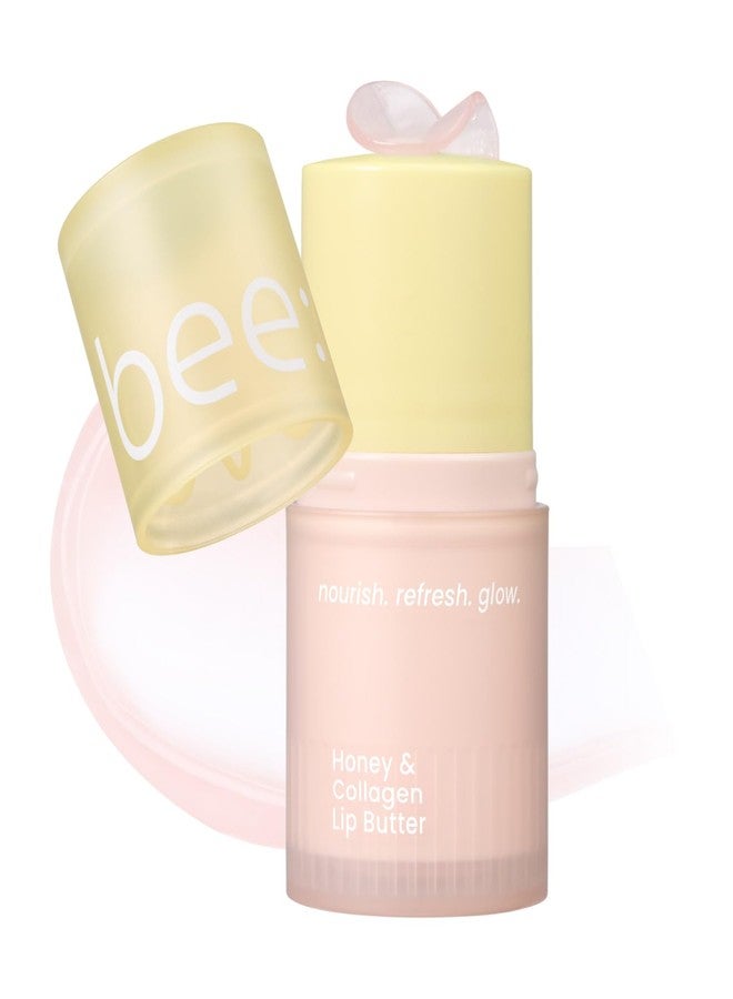 beenuvo Honey & Collagen Lip Butter, Hydrating Lip Treatment, Overnight Lip Mask, Moisturizing Lip Balm with Jojoba Oil & Squalane, Lip Care, Korean Skin Care (0.45 oz) - Image 1